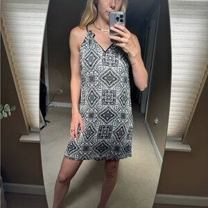 Black and White Patterned Dress